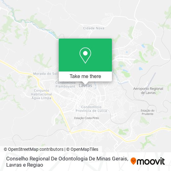 Conselho Regional De Odontologia De Minas Gerais map