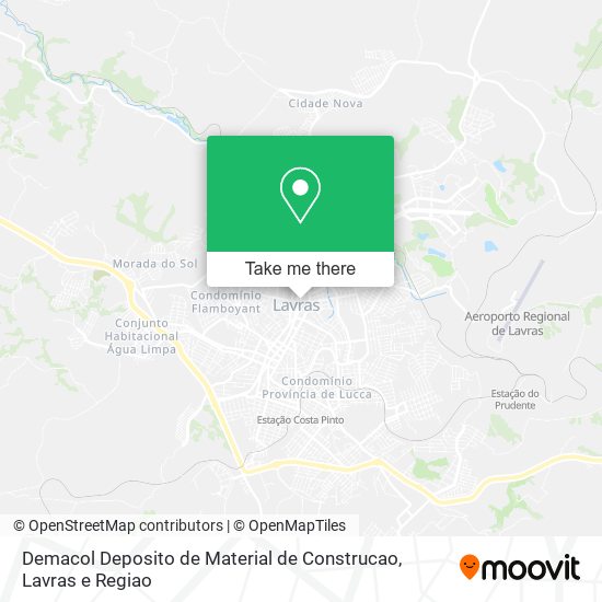 Mapa Demacol Deposito de Material de Construcao