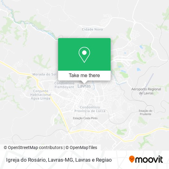 Mapa Igreja do Rosário, Lavras-MG