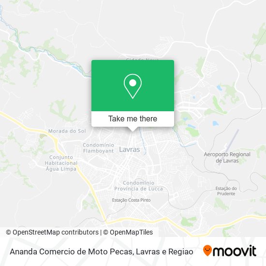 Mapa Ananda Comercio de Moto Pecas