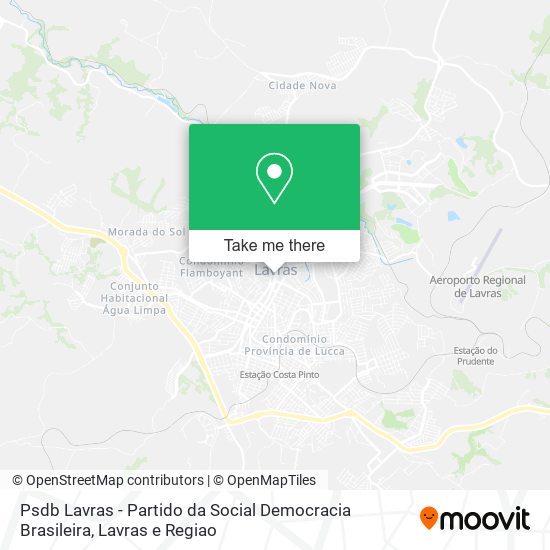 Psdb Lavras - Partido da Social Democracia Brasileira map