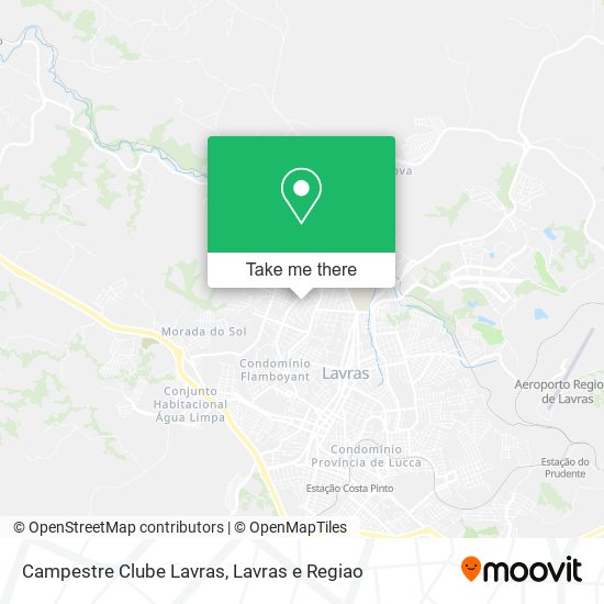 Mapa Campestre Clube Lavras