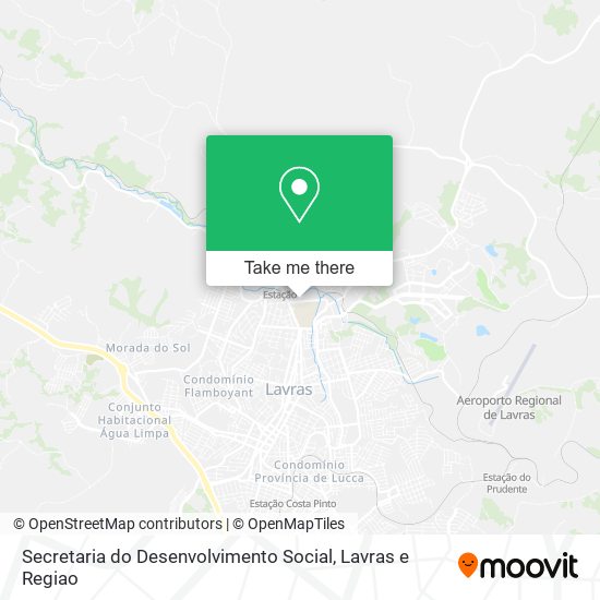 Mapa Secretaria do Desenvolvimento Social