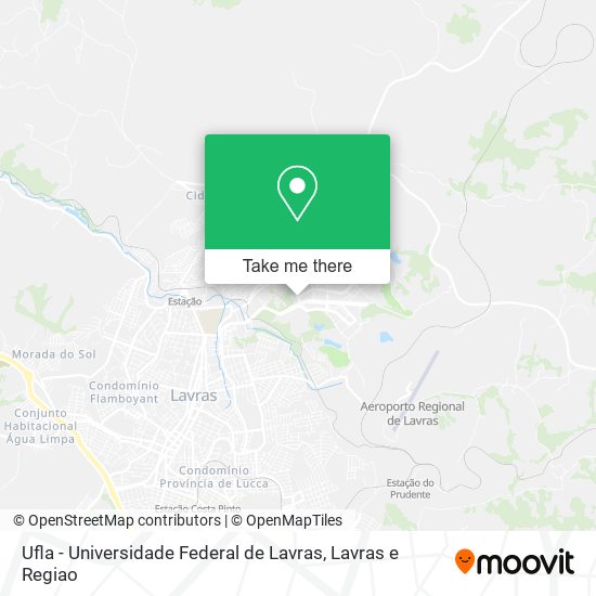 Ufla - Universidade Federal de Lavras map