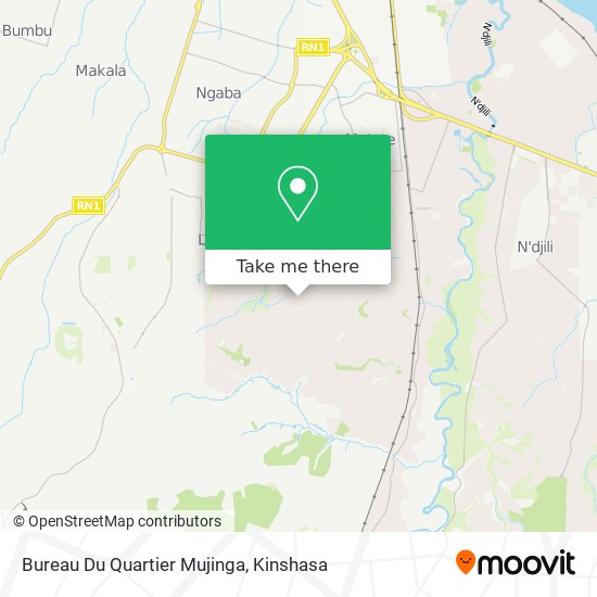 Bureau Du Quartier Mujinga map
