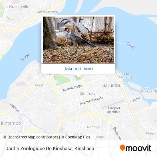 Jardin Zoologique De Kinshasa map