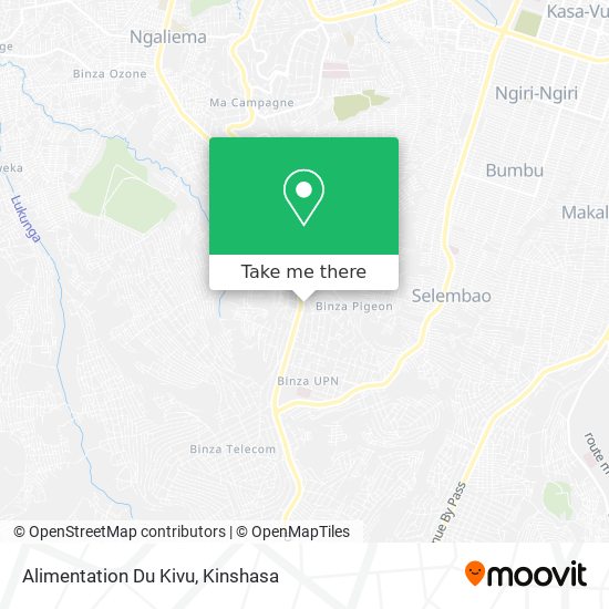 Alimentation Du Kivu map