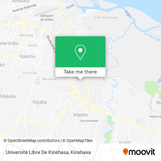 Université Libre De Kinshasa map