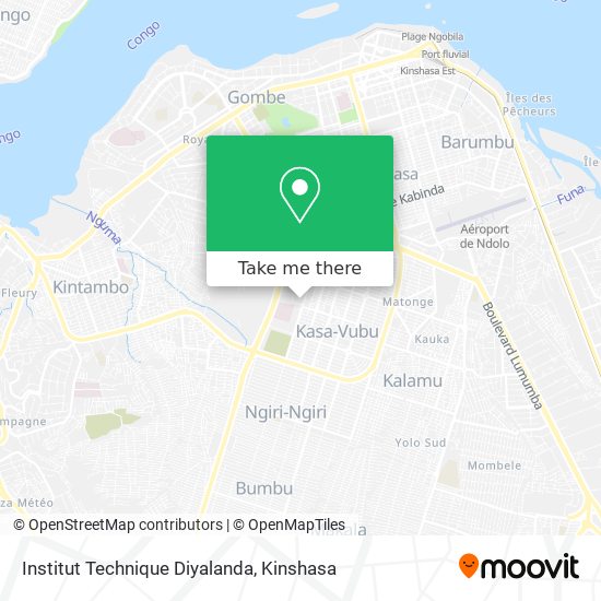 Institut Technique Diyalanda map