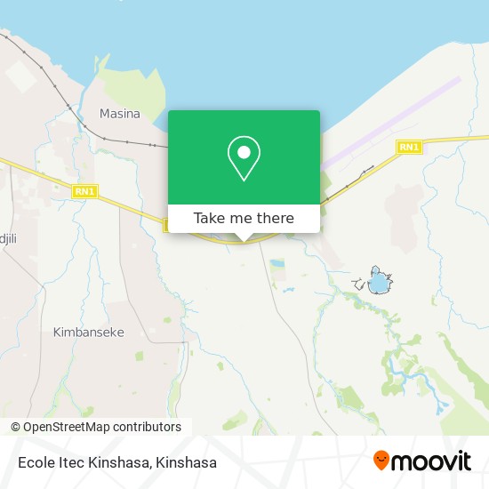 Ecole Itec Kinshasa map