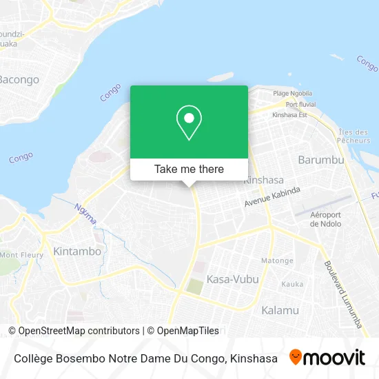 Collège Bosembo Notre Dame Du Congo map