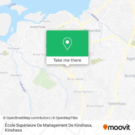 École Supérieure De Management De Kinshasa map