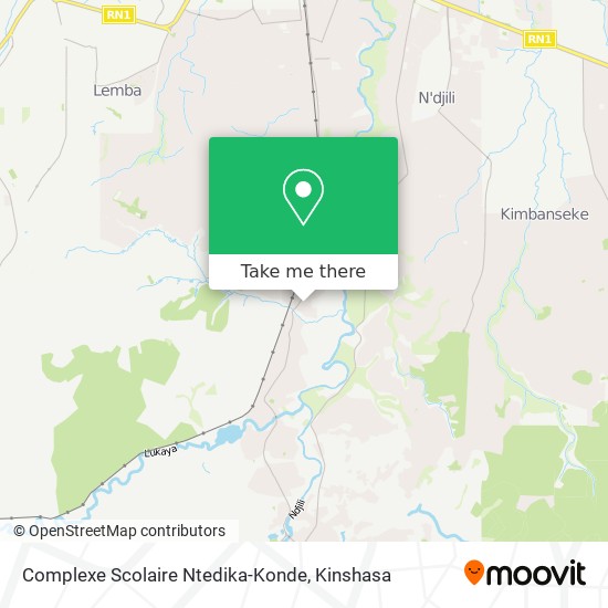 Complexe Scolaire Ntedika-Konde map