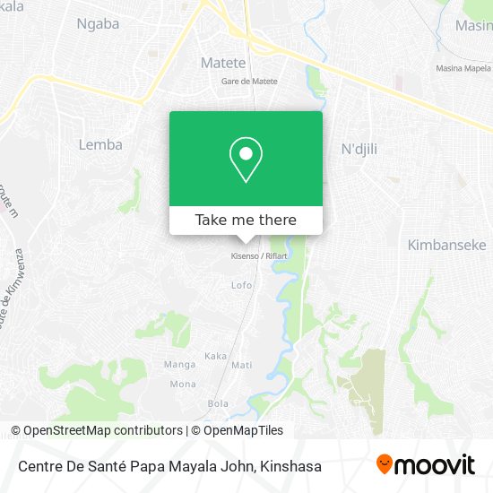 Centre De Santé Papa Mayala John map