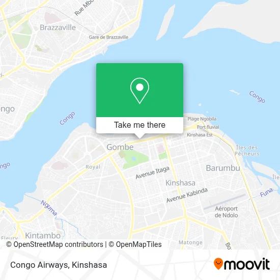 Congo Airways map