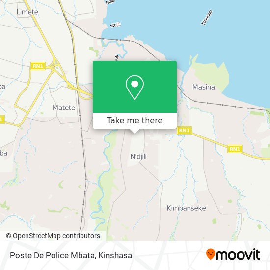 Poste De Police Mbata map