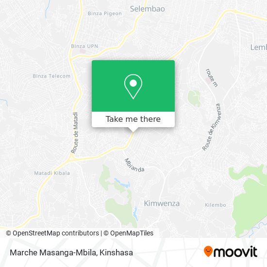 Marche Masanga-Mbila map