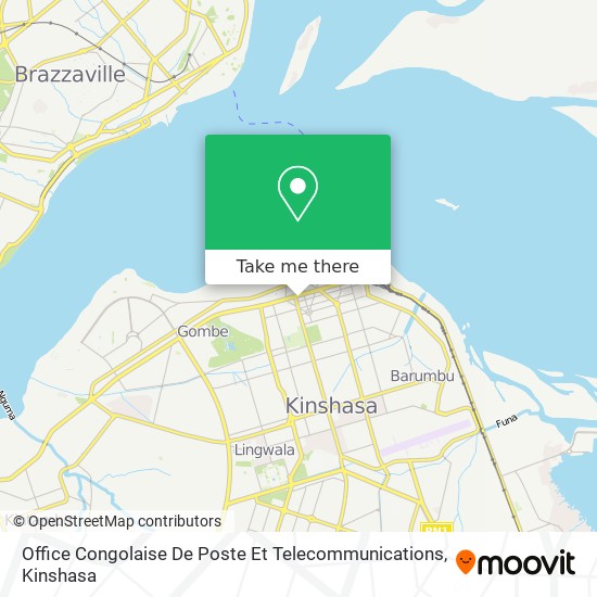 Office Congolaise De Poste Et Telecommunications map