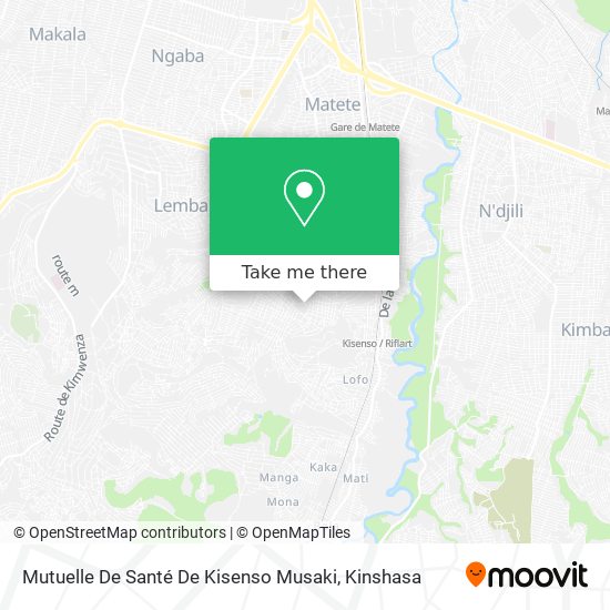 Mutuelle De Santé De Kisenso Musaki map