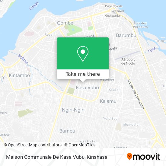 Maison Communale De Kasa Vubu map