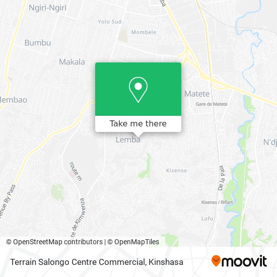 Terrain Salongo Centre Commercial map