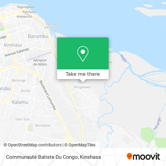 Communauté Batiste Du Congo map