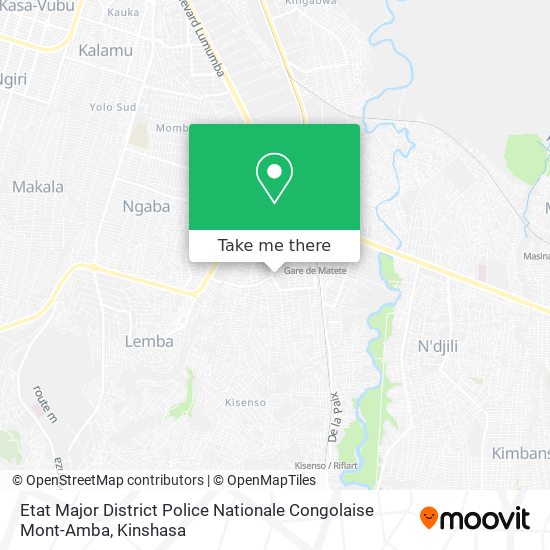 Etat Major District Police Nationale Congolaise Mont-Amba map