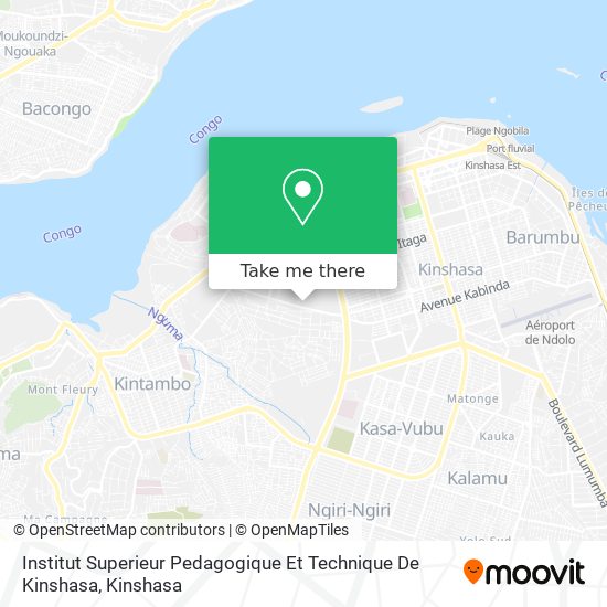 Institut Superieur Pedagogique Et Technique De Kinshasa map