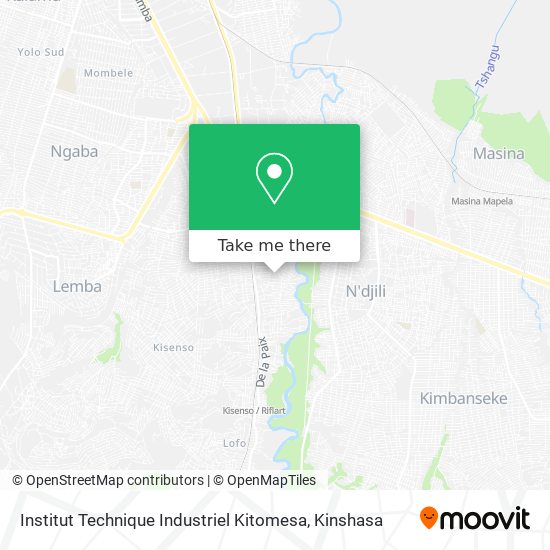 Institut Technique Industriel Kitomesa map