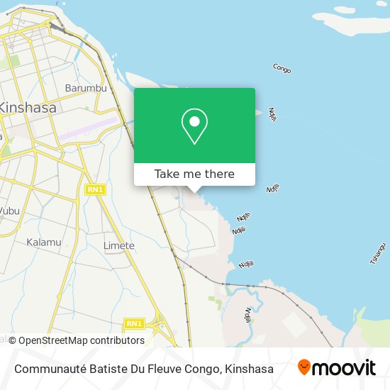 Communauté Batiste Du Fleuve Congo map