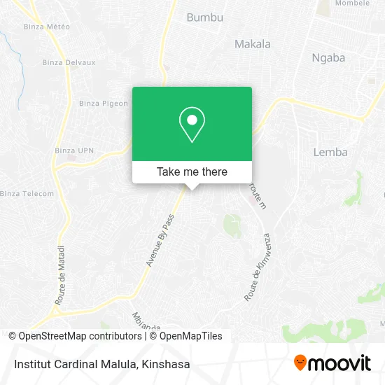 Institut Cardinal Malula map