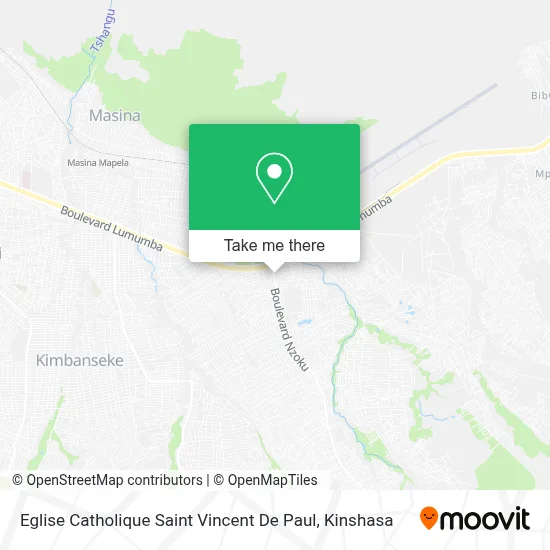 How to Get to Eglise Catholique Saint Vincent De Paul in Kinshasa by Bus?