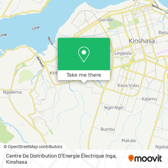 Centre De Distribution D'Energie Électrique Inga map