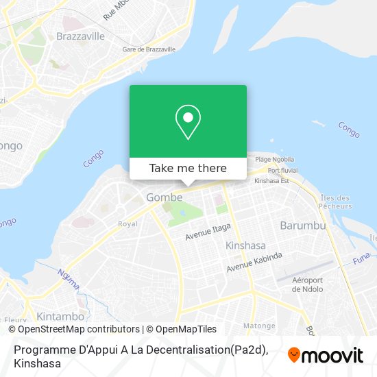 Programme D'Appui A La Decentralisation(Pa2d) map