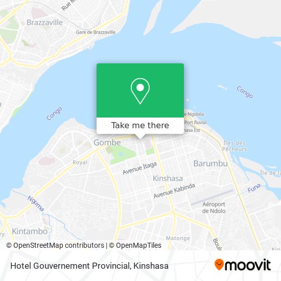 Hotel Gouvernement Provincial map