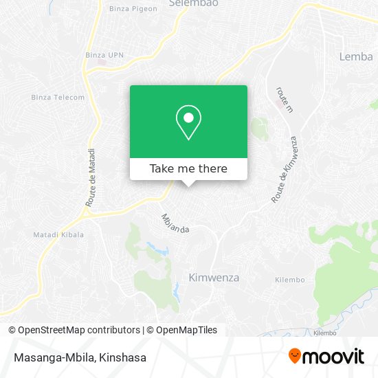 Masanga-Mbila map