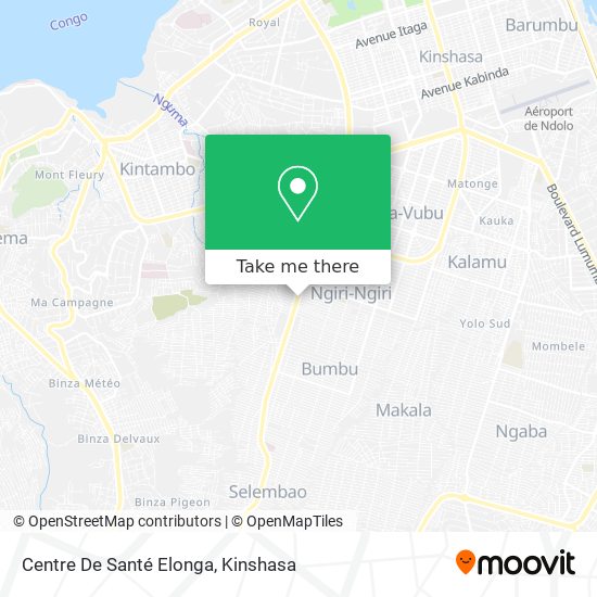 Centre De Santé Elonga map
