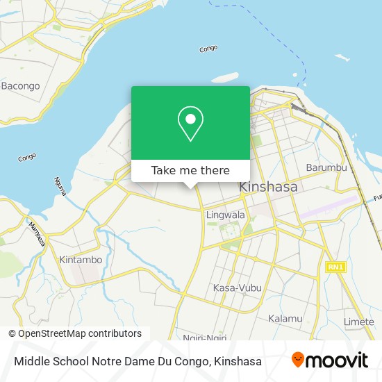 Middle School Notre Dame Du Congo map