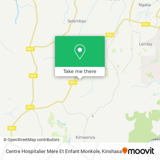 Centre Hospitalier Mère Et Enfant Monkole map