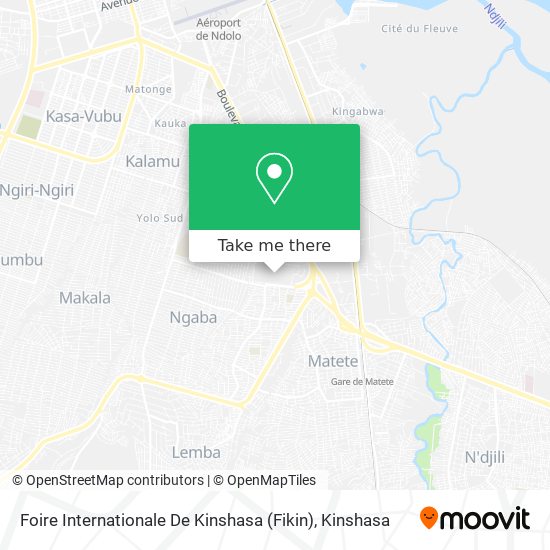 Foire Internationale De Kinshasa (Fikin) map