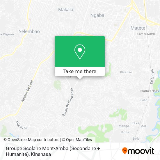 Groupe Scolaire Mont-Amba (Secondaire + Humanité) map