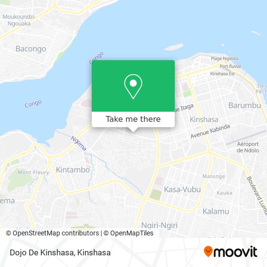 Dojo De Kinshasa map