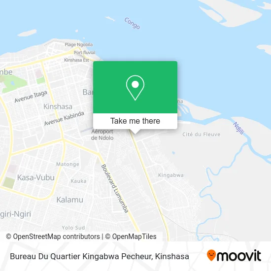 Bureau Du Quartier Kingabwa Pecheur map