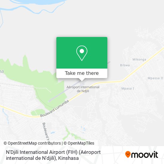 N'Djili International Airport (FIH) (Aéroport international de N'djili) map