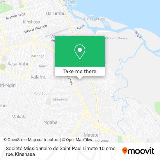 Société Missionnaire de Saint Paul Limete 10 eme rue map