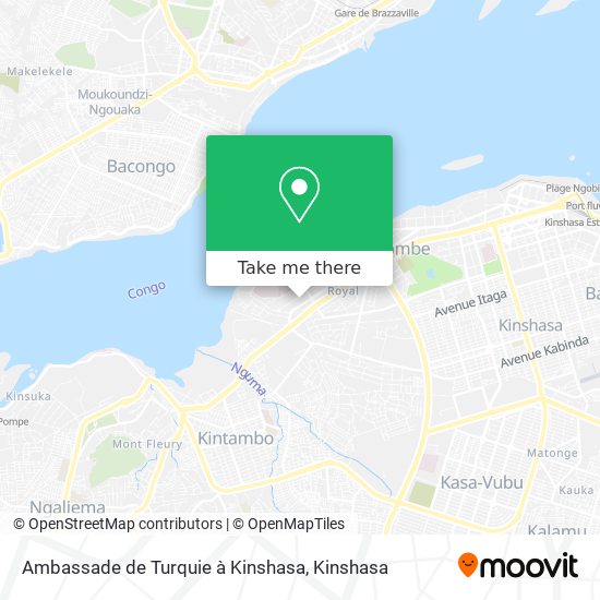 Ambassade de Turquie à Kinshasa map