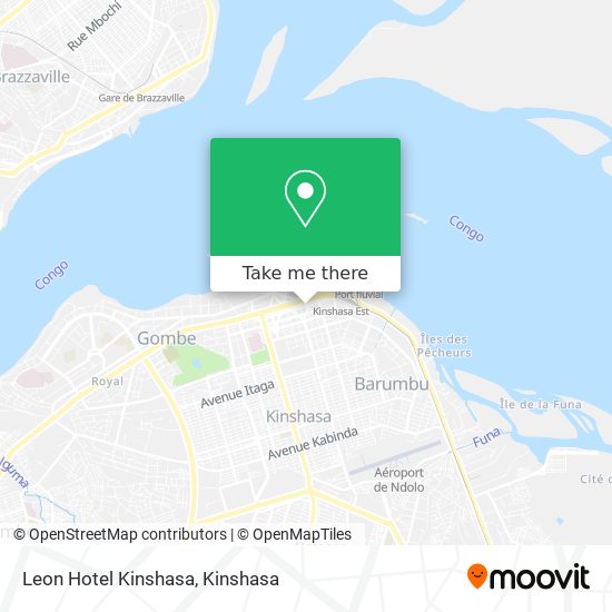 Leon Hotel Kinshasa map