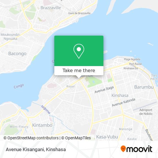 Avenue Kisangani map
