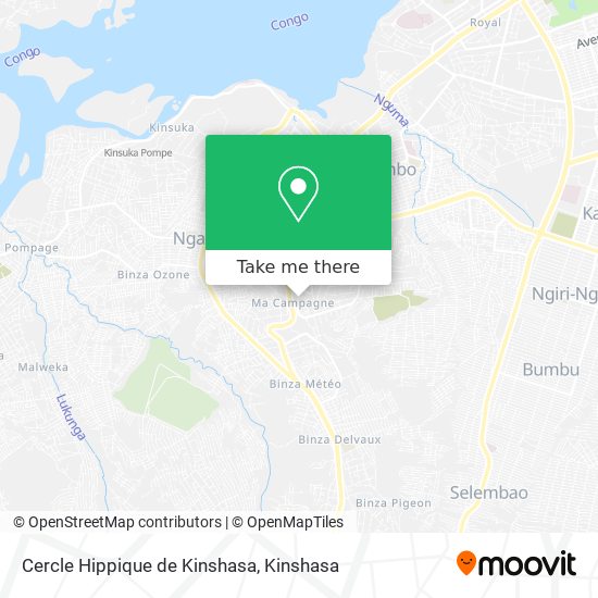 Cercle Hippique de Kinshasa map