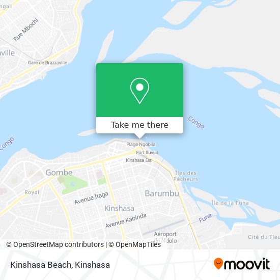 Kinshasa Beach map